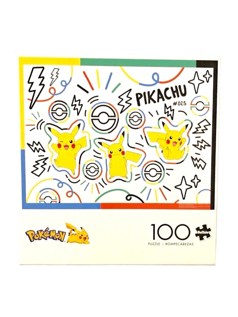 Buffalo Games Pokemon Doodle Pikachu 100 Piece Jigsaw Puzzle for Families